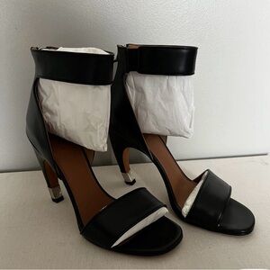 Givenchy Black Leather Ankle Strap Leather